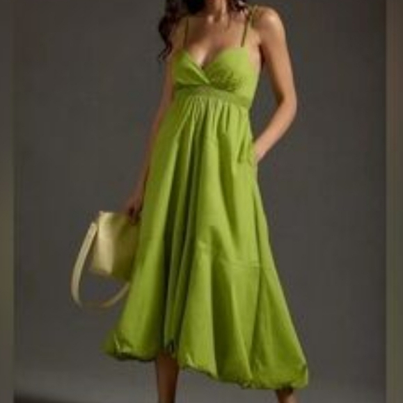 Anthropologie V-NeckTiered Bubble Hem Dress Size XS - Picture 10 of 10